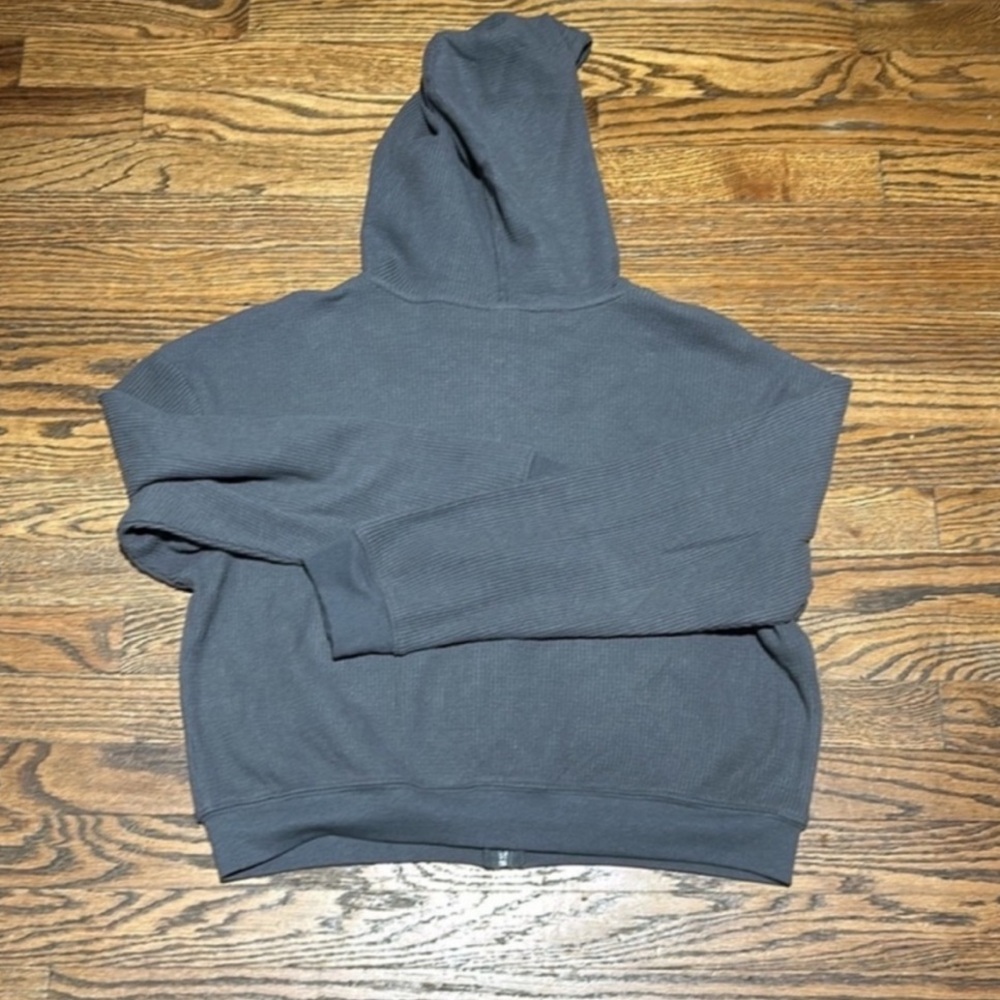 Women's Charcoal Zip-Up Hoodie - Picture 7 of 7